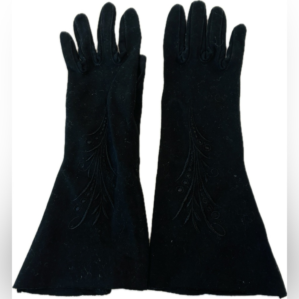 Vintage Elegant Dressy Black Gloves